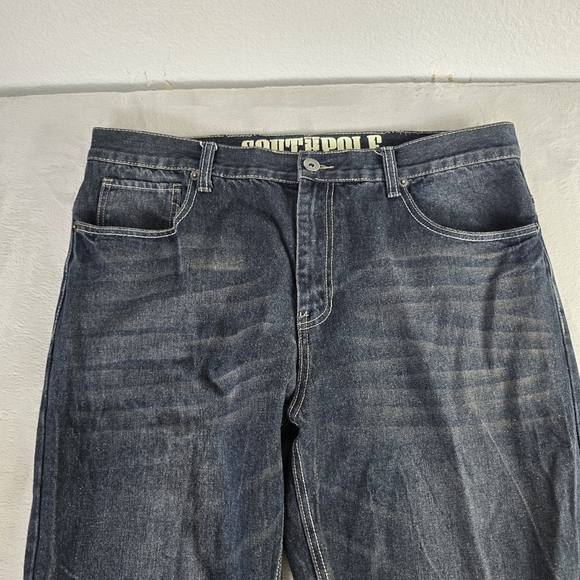 Southpole Jeans Mens 38x32 Blue Straight Hip Hop Streetwear Skater Denim Y2K - Picture 3 of 15